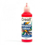 Peinture repositionnable pour vitres Creall Glass 80 ml - rouge punane