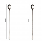 30 cm Pika k&auml;epidemega roostevabast terasest kohvilusikas j&auml;&auml;tise magustoidu tee segamislusikas pikniku jaoks K&ouml;&ouml;gitarvikud Baarit&ouml;&ouml;riistad