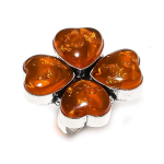 Baltic Amber Gemstone Handmade 925 Sterling Silver Ring Size Adjustable d5b85