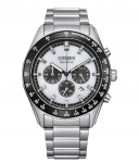 CITIZEN Eco-Drive Kronograaf Safiir Roostevaba Teras Meeste K&auml;ekell CA4674-58A valge