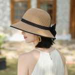 Uus Elegantne Prantsuse L&otilde;ikega &Otilde;lgk&uuml;bar Naiste Suvine Mere&auml;&auml;rne Puhkus P&auml;ikesevari P&auml;ikesekaitse K&uuml;bar Pael Vabaaja K&uuml;bar ONE SIZE khaki