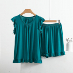 Suures suuruses modaalsed pidžaamad naiste varrukateta l&uuml;hikesed &uuml;likonnad, suvised magamisriided, pidžaamad, naiste &ouml;&ouml;riided, pidžaamakomplekt L lilla