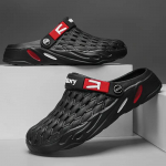 Meeste &uuml;hev&auml;rvilised &otilde;&otilde;nesmustriga paksu tallaga klotsid, mugavad libisemiskindlad vastupidavad l&otilde;hnavabad EVA sussid meeste v&auml;li&uuml;rituste jaoks 48 must