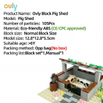 Ovly talu seakuur koos j&auml;nese MOC osade komplektiga sealoomade meisterdamise ehitusploki komplekt lastele kingitus koos juhendiga