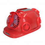 Punane 6 ventilaatoriga p&auml;ikeseenergial t&ouml;&ouml;tav turvakiiver, topeltkliimaseadmega, Bluetoothiga, l&ouml;&ouml;gikindel kiiver 12000mAh