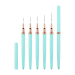 5 tk Nail Art Liner Pintslikomplekt K&uuml;&uuml;ntepintslite komplektid French Stripe Line Maalimiseks Joonistus Lillepliiats Professionaalne manik&uuml;&uuml;ri t&ouml;&ouml;riist valge