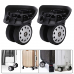 2x Luggage Wheels Replace Parts Swivel Flexible Universal Mute Easy to Install Smooth Travel Trunk