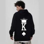 QUEEN KING Prindi Paari Dressipluus I Love His DI Love Her P Armastus Pusad Suured kapuutsid Lovers Paarir&otilde;ivad Armastuskapuutsid 3XL