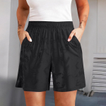 Naiste vabaaja &uuml;hev&auml;rvilised elastse v&ouml;&ouml;koha sirge vabaaja taskutega p&uuml;ksid L must