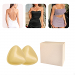 Push up Bra Inserts Breast Enhancers Breathable Silicone Removable Replacement for Sports, A_Skin Color