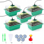 5 tk Led Grow valgustitega seemikualus Taimeseemnete stardialuse komplekt Kasvuhoonekasvatusalustega