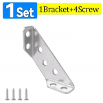 10/1set Corner Brackets Stainless Steel Furniture Angle Shelf Connector Cabinet Support Fixing Frame Corner Brace with Screw