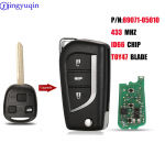 jingyuqin T&auml;iendatud puldiga auto v&otilde;ti 434Mhz toy47 4d66 kiip Toyota Yaris Avensis Corolla Carina jne jaoks Juhtnupp P/N:89071-05010 ... full key popstar v&auml;rv
