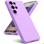 &Uuml;mbris Samsung Galaxy S25 Ultra jaoks - BOOLING - Kriimustusvastane vedelsilikoonist kaitse - Lilla lilla