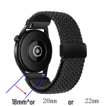18/20/22MM Magnetilise Pandlaga Punutud Nailonist Rihm Garmin Kellale 18mm