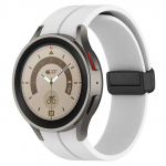 Silikoonrihm Samsung Watch 5 Pro jaoks 45mm 6 klassikaline 47mm 43mm 44mm 40mm magnetpandlaga korrea Galaxy Watch 6 rihm Watch 5 40mm 44mm valge