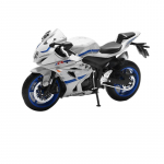 1/12 M&otilde;&otilde;tkava SUZUKI GSX1000 Valatud Mootorratta Mudel - Realistlik Disain, Ideaalne Mootorrattahuvilistele, T&auml;iuslik Kingitus K&otilde;igile Vanustele valge