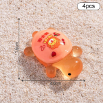 4 tk Kawaii helendavaid t&auml;htkujusid, v&auml;ikese kilpkonna kaunistused, miniatuursed kujukesed, loomingulised isetegemise kodukaunistamise aksessuaarid, kingitused as the picture