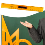 Large Straight Ruler Math Geometry Drawing Tool Easy to Use Practical with Removable Handle