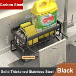 Valamu n&otilde;udekuivatusrest Korraldaja ABS-plastik Isekuivav Valamuriiul Seebi-n&otilde;udepesu&scaron;vammi Hoidja N&otilde;udepesulapi R&auml;tikuhoidja S&otilde;elkorv must