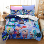 Animal Crossing Voodipesukomplekt Joonisfilm M&auml;ng 3D Tekikottide Komplektid &Uuml;heinimesevoodi T&auml;issuuruses Kuninganna Kuningsuuruses Padjap&uuml;&uuml;r lastele Kingitus Kodu Dekoratsioon Au Single 140x210cm