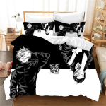 Jujutsu Kaisen Voodipesukomplekt Jaapani Kuulus Anime Tekikoti Komplektid Tekk Voodipesu &Uuml;he-, Kahe-, Kuninga-, &Uuml;heinimese Suurused Satoru Gojo AU Single140x210cm