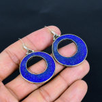 Lapis Lazuli 925 Sterling H&otilde;bedast K&otilde;rvar&otilde;ngad Tiibeti H&otilde;bedast K&otilde;rvar&otilde;ngad K&auml;sit&ouml;&ouml;na Valmistatud K&otilde;rvar&otilde;ngad Tiibeti Ehted H&otilde;imude Etnilised Nepali Ripatsid Kingitused Emale 5.5 Cm sinine