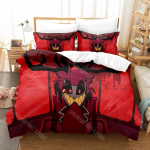 3D Prinditud Hazbin Hoteli Voodipesukomplekt &Uuml;hekohaline Kaksik T&auml;issuuruses Kuninganna Kuningas Suuruses Voodikomplekt T&auml;iskasvanud Laps Magamistuba Tekikotikomplektid EU Twin(135x200cm)