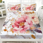 3D Flora prindiga voodipesukomplekt Prindiga voodilina 1/2 padjap&uuml;&uuml;riga Kohandatud Sobib nii poistele kui t&uuml;drukutele Dekor 90x200cmx25