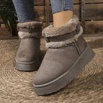 Metallpandlaga Paks Soe Kunstkarusnahast Pahkluusaapad Naiste Talvised Platvorm L&uuml;hike Pl&uuml;&uuml;s Lumesaapad Naine Libisemiskindlad Pehmed Puuvillased Kingad 41 pruun