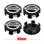 4 tk 60 mm originaal auto ratta rummu keskkapslid veljekatted Nissan X-trail T32 Patrol Altima Sentra Kicks Qashqai J10 J11 Juke jaoks must