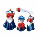 Halloweeni Anime Kost&uuml;&uuml;m T&auml;iskasvanutele Sailor Moon Cosplay Kost&uuml;&uuml;m Kleidi Komplekt M&auml;nguvorm M sinine