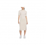 Nike NSW Essential &Uuml;hev&auml;rviline K&uuml;lgl&otilde;hikuga Midi &Uuml;mmarguse Kaelusega L&uuml;hikeste Varrukatega Kleit Naiste Kleit Khaki DV7879-104 XL
