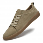 Moodne Mood Suede Nahast Meeste Vabaaja Vulkaniseeritud Kingad Mugavad Lamedad K&otilde;ndimiseks Laua Kingad Ehtne Nahk V&auml;litingimustes Libisemisvastased K&otilde;ndimiskingad 38 khaki