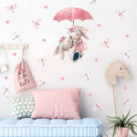 Akvarell Joonisfilm J&auml;nku Seinakleebised Beebi Lasteaia Seinakleebised Laste Tuppa Elutuppa Magamistuppa Kodu Dekoratsioon K&uuml;&uuml;liku Kleebised PVC B