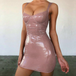 Naiste l&auml;ikiv kleit Seksikas kerge, rinnaga m&auml;hitud sukkseriga &ouml;&ouml;klubi l&uuml;hike kleit M roosa