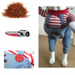 1 tk Halloweeni pistoda lemmikloomade &uuml;mberkujundamise kleidifestival, naljakas nuga hoidev koer riided Kassi seisev kleit Lemmikloomade riietus S