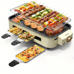 K&ouml;&ouml;gielektrigrill, eemaldatav kogu korpus, grillv&otilde;rk koos praepanniga, Halloween, sisegrill, suitsuvaba sisegrill