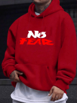 Meeste helehall kapuutsitr&ouml;&ouml;vri NO FEAR tr&uuml;kiga 100% pol&uuml;ester k&auml;ngurutasku tavaline l&otilde;ige vabaaja pullover s&uuml;giseks talveks S