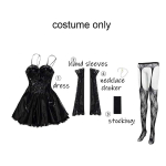 Misamisa Cosplay Kost&uuml;&uuml;m Death Not Naiste Gooti Kleit Sukad Puhvipaeltega Choker Gooti Misa Amane Nahkkleit Halloweeni jaoks S black