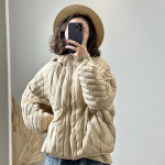 S&uuml;gistalvine naiste &uuml;lisuur puhvis jope l&uuml;hike valge pardi sulemantel kapuutsiga soojad parkid One Size must