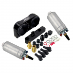 WLR - Twin Fuel Bracket Billet Aluminium Assembly  In Black for 044 fuel With One Size