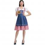 Saksa Baieri Dirndli kleit Oktoberfesti kost&uuml;&uuml;m Beer Maid Fancy kleit 2XL roheline