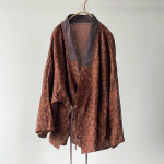 Johnature Vintage Naiste V&ouml;&ouml;ga S&auml;rgid V-kaelusega Pikak&auml;elised Pluusid S&uuml;gis Hiina Stiilis Tr&uuml;kitud Lillelised L&otilde;dvad S&auml;rgid One Size kohv