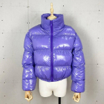 Talvised naiste lukuga pargid Jakid Streetwear T&auml;ispikkade varrukatega Lukuga Vabaaja Puhvjakid Villased Mantlid Kitsad Vabaaja Jakid XXL lilla