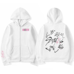 Stray Kids Kpop Maxident Prindiga Lukuga Kapuutsiga Dressipluus Korea Stiil Y2 S valge