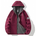 Fliisjakk meestele ja naistele, fliisist kardigan, p&uuml;stkrae ja vaba l&otilde;ikega jakk, tuulekindel ja soe matkakost&uuml;&uuml;m &otilde;ue jaoks XXXL punane