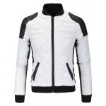 Meeste, valge, soe v&auml;rv, splaissitud, PU-nahast jakid, soe mantel, suur suurus, M-5XL XXXXXL must