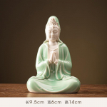 Hiina Guanyini bodhisattva elutuppa, Buddha kuju, kummardamise taustavalgus, zeni dekoratsioon