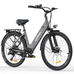 Elektriline jalgratas T&auml;iskasvanutele Hillmiles 26 250W Mootor City Ebike 36V 13AH Maksimaalne s&otilde;iduulatus 100 km 7 K&auml;iku Kandev&otilde;ime 120 kg MileCity 1 roheline